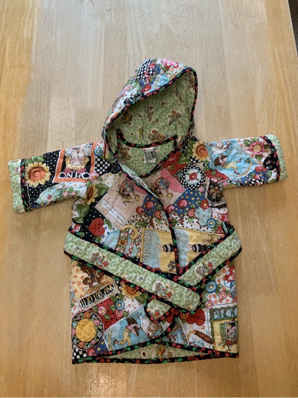 Baby and Me Mary Engelbreit Vintage Tea Party Collection Quilted Robe One Size